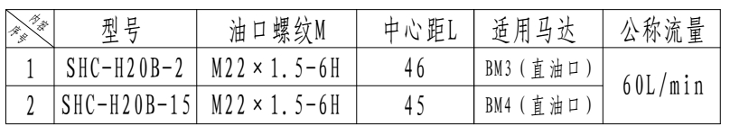 馬達雙向溢流閥 shc-h20b-23